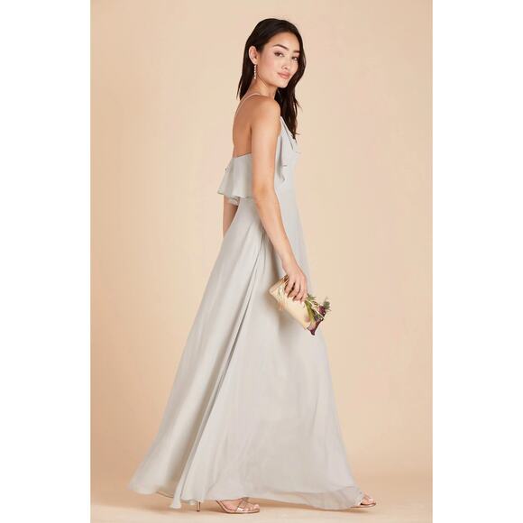Birdy Grey Jules Dress Dove Gray Chiffon Maxi Formal Bridesmaid Medium NWT - Picture 5 of 16